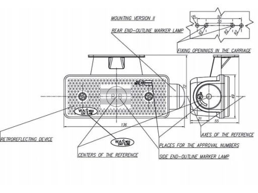 123Lk* Światło Obrysowe 123Lk W22 24V Waś