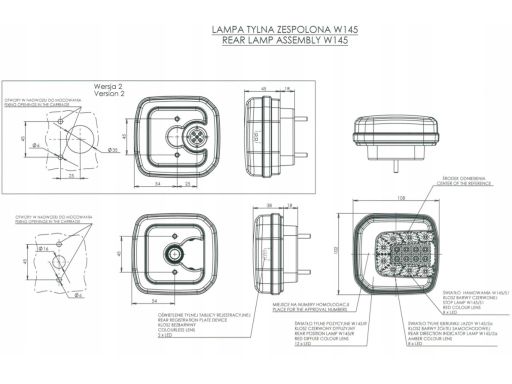 1089 O12 Lampa Tylna 1089 O12 W145 Waś