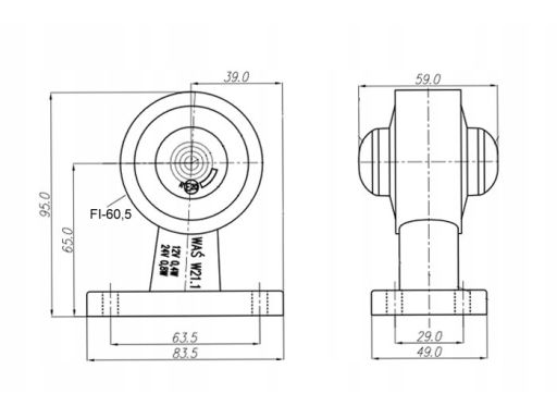 134P Światło Obrysowe 134P W21.1 Waś
