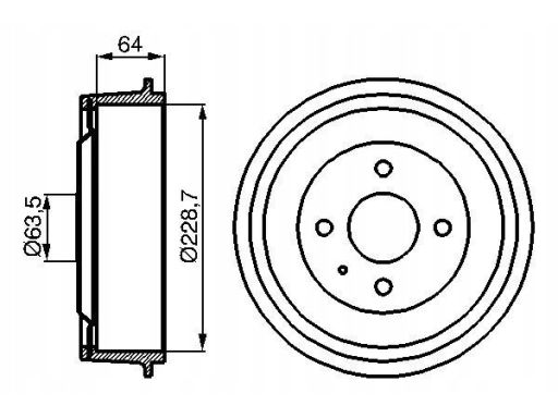 0 986 477 012 Bęben Hamulcowy Bosch