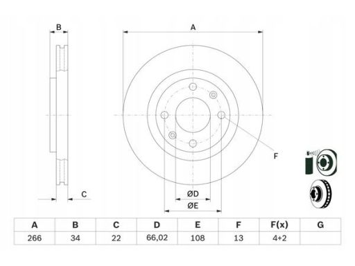 0 986 478 618 Tarcza Hamulcowa Bosch