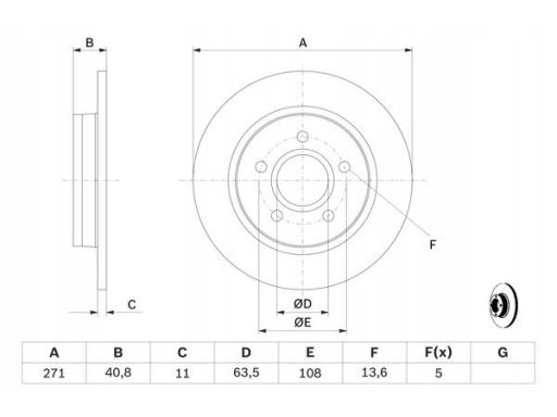 0 986 479 763 Tarcza Hamulcowa Bosch