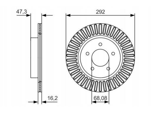 0 986 479 D20 Tarcza Hamulcowa Bosch