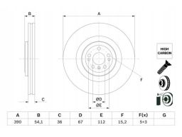 0 986 479 E96 Tarcza Hamulcowa Bosch