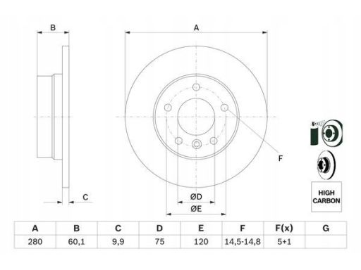 0 986 478 561 Tarcza Hamulcowa Bosch