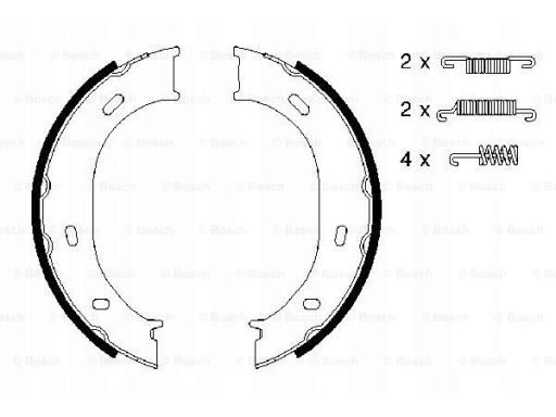 0 986 487 610 Szczęki Hamulca Postojowego Kpl. Bosch