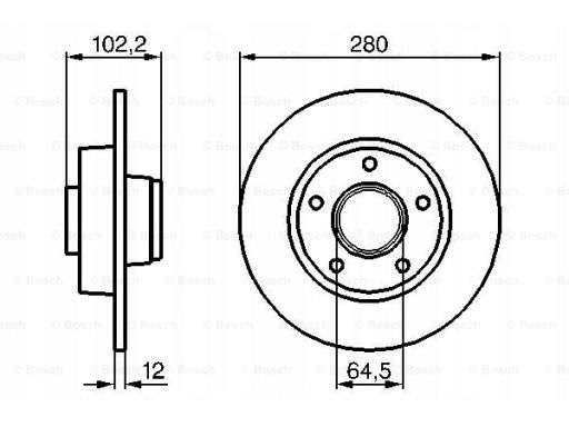 0 986 479 144 Tarcza Hamulcowa Bosch