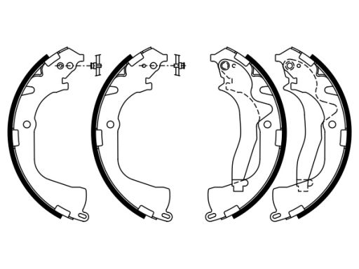 0 986 487 955 Szczęki Hamulcowe Kpl. Bosch