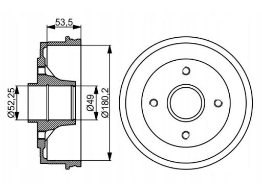 0 986 477 061 Bęben Hamulcowy Bosch