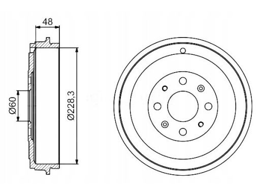 0 986 477 208 Bęben Hamulcowy Bosch