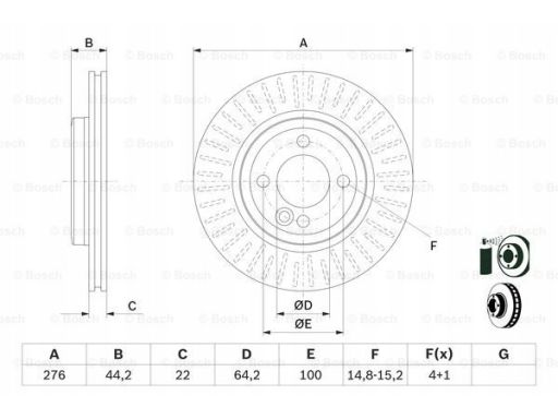 0 986 479 B39 Tarcza Hamulcowa Bosch