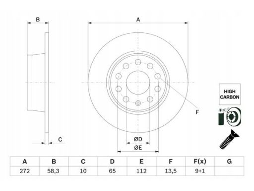 0 986 479 F23 Tarcza Hamulcowa Bosch