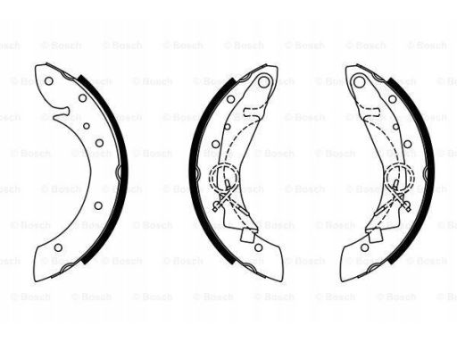 0 986 487 552 Szczęki Hamulcowe Kpl. Bosch