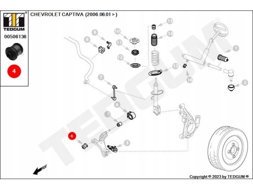 00506136 Silentblock Wahacza Ted-Gum