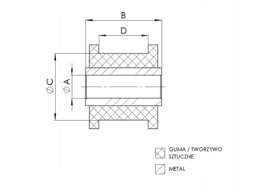 00506136 Silentblock Wahacza Ted-Gum