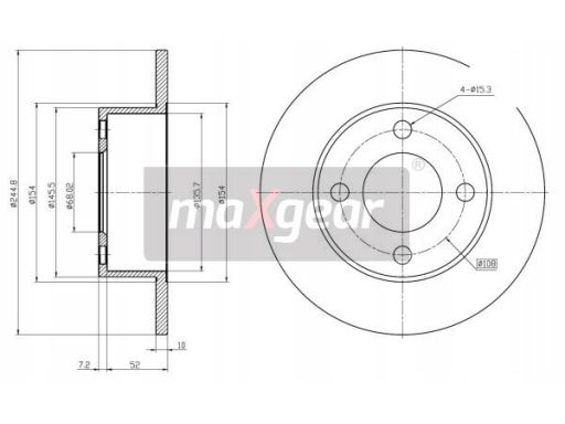 19-0685Max Tarcza Ham. Vw T. A80/100 Z Powłoką Anty Maxgear