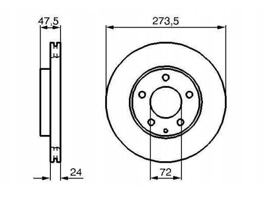 0 986 479 034 Tarcza Hamulcowa Bosch