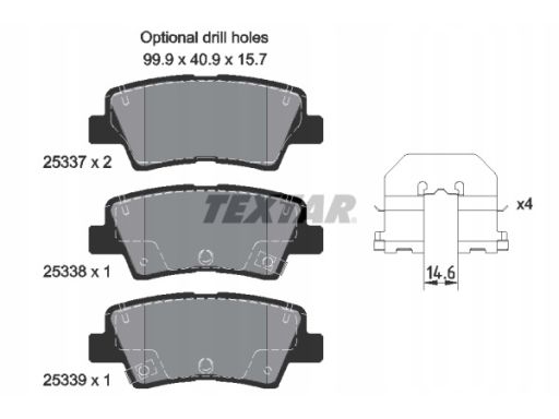 2533701 Klocek Hamulcowy Kpl. Textar