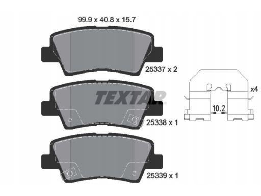 2533701 Klocek Hamulcowy Kpl. Textar