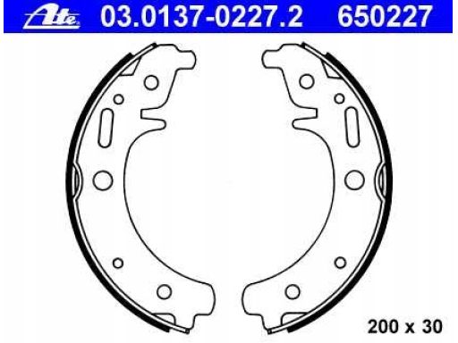03.0137-0227.2 Szczęki Hamulcowe Kpl. Ate