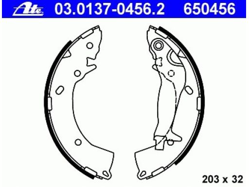 03.0137-0456.2 Szczęki Hamulcowe Kpl. Ate