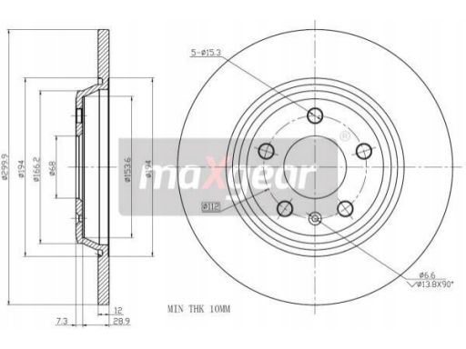 19-2015Sport Tarcza Ham. Vw T. A4/A5 07-/Q5/A6 09- 30 Maxgear