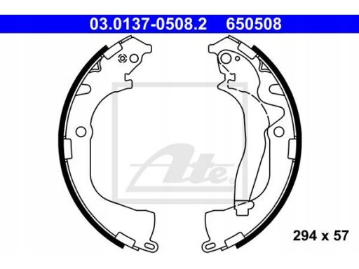 03.0137-0508.2 Szczęki Hamulcowe Kpl. Ate