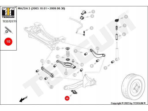 Ted72771 Ściągacze Do Układu Kierowniczego I Zawi Ted-Gum