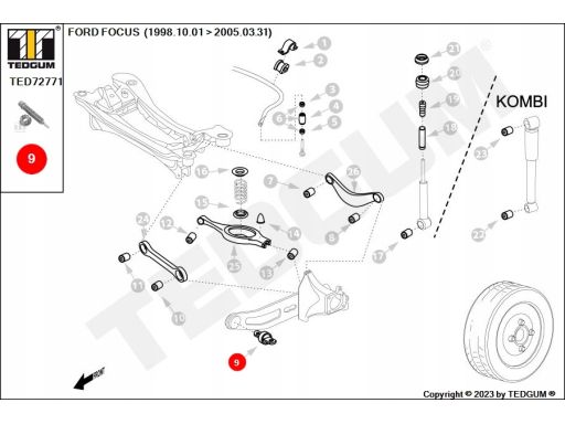 Ted72771 Ściągacze Do Układu Kierowniczego I Zawi Ted-Gum