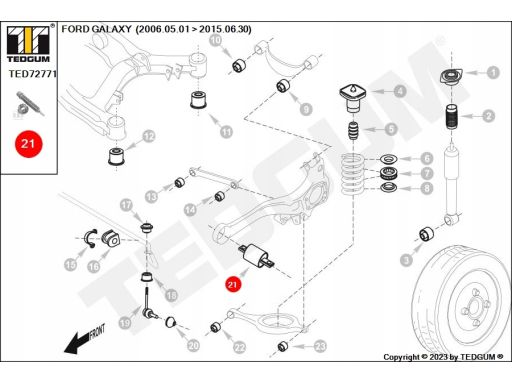 Ted72771 Ściągacze Do Układu Kierowniczego I Zawi Ted-Gum