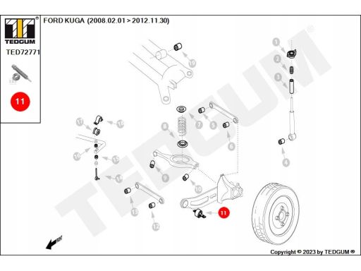 Ted72771 Ściągacze Do Układu Kierowniczego I Zawi Ted-Gum