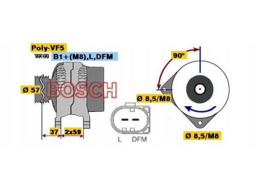0 986 042 830 Alternator Bosch