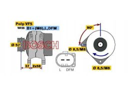 0 986 042 830 Alternator Bosch