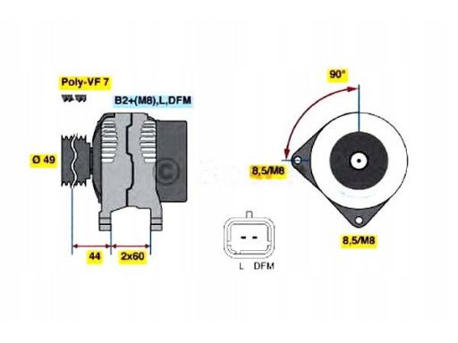 0 986 047 390 Alternator Bosch