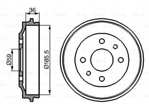 0 986 477 055 Bęben Hamulcowy Bosch