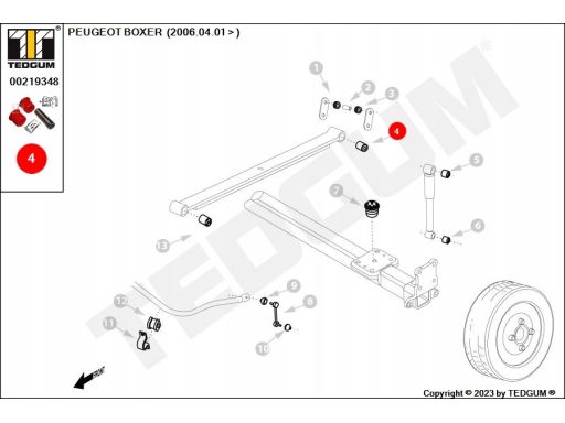 00219348 Silentblock Wahacza Ted-Gum