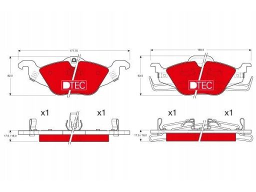 Gdb1351Dte Klocek Hamulcowy Kpl. Trw