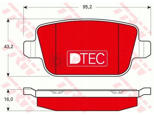 Gdb1732Dte Klocek Hamulcowy Kpl. Trw