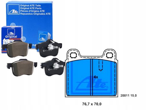 13.0460-4048.2 Klocek Hamulcowy Kpl. Ate