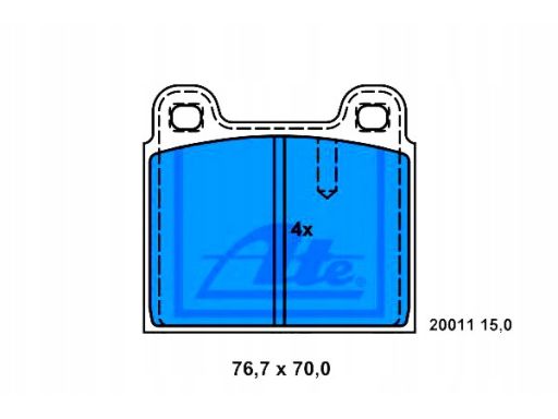 13.0460-4048.2 Klocek Hamulcowy Kpl. Ate