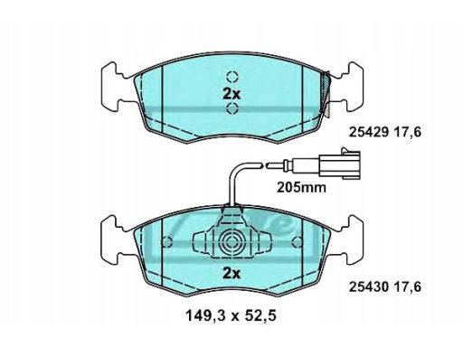 13.0470-7288.2 Klocek Hamulcowy Kpl. Ate