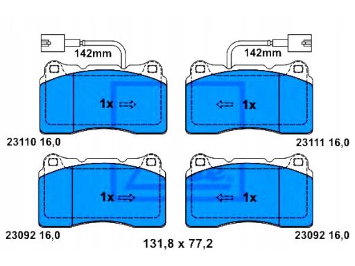 13.0460-4971.2 Klocek Hamulcowy Kpl. Ate