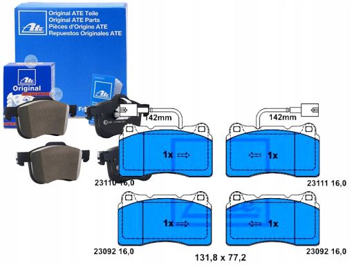 13.0460-4971.2 Klocek Hamulcowy Kpl. Ate