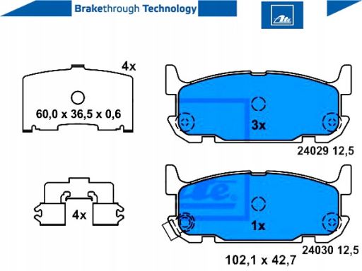 13.0460-5732.2 Klocek Hamulcowy Kpl. Ate