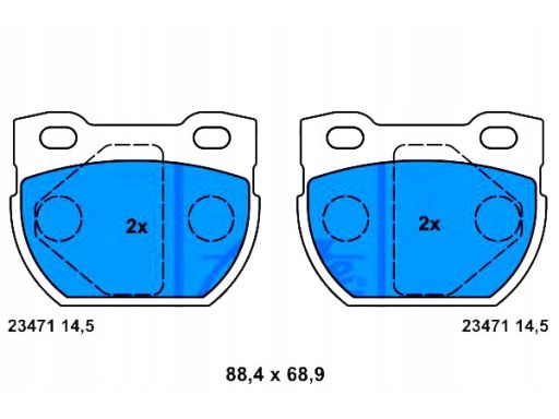 13.0460-6923.2 Klocek Hamulcowy Kpl. Ate
