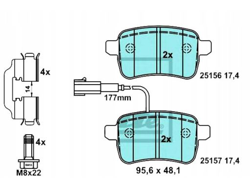 13.0470-2767.2 Klocek Hamulcowy Kpl. Ate