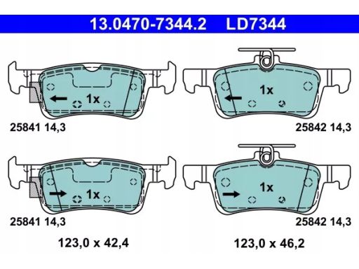 13.0470-7344.2 Klocek Hamulcowy Kpl. Ate