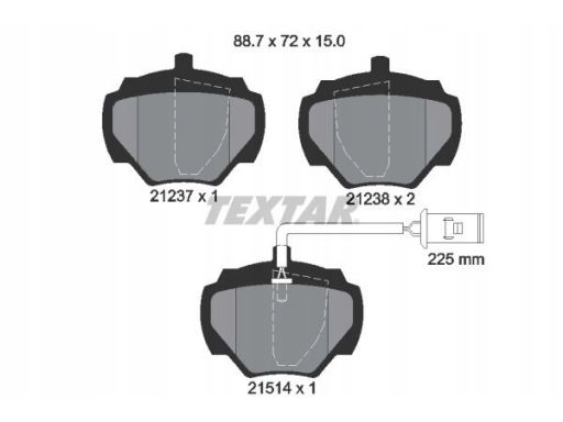 2123701 Klocek Hamulcowy Kpl. Textar