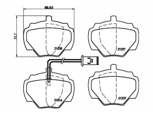 2123701 Klocek Hamulcowy Kpl. Textar