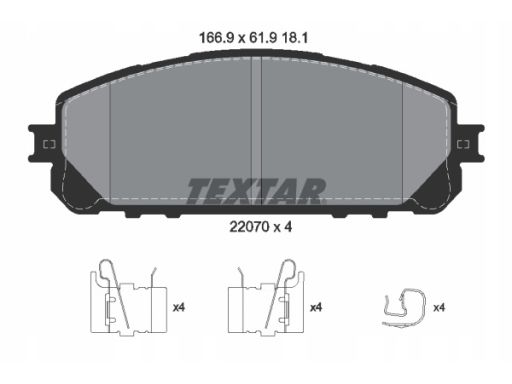 2207001 Klocek Hamulcowy Kpl. Textar